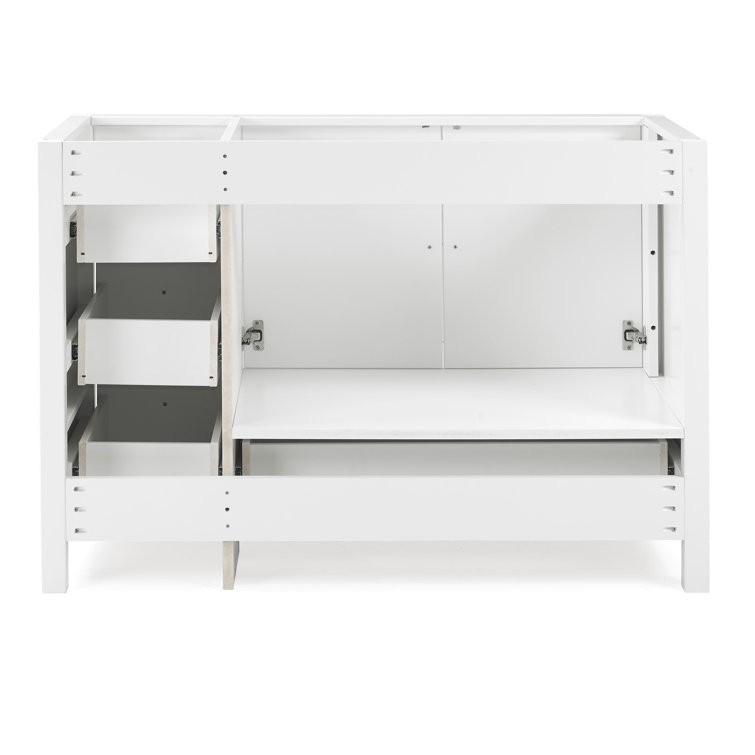 Williamsburg 48" White Pine Vanity Cabinet with Soft Close Drawers