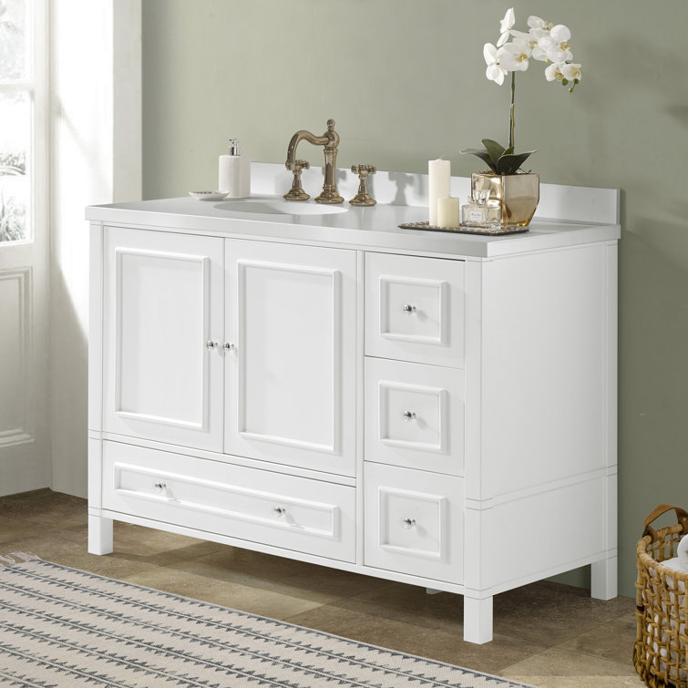 Williamsburg 48" White Pine Vanity Cabinet with Soft Close Drawers