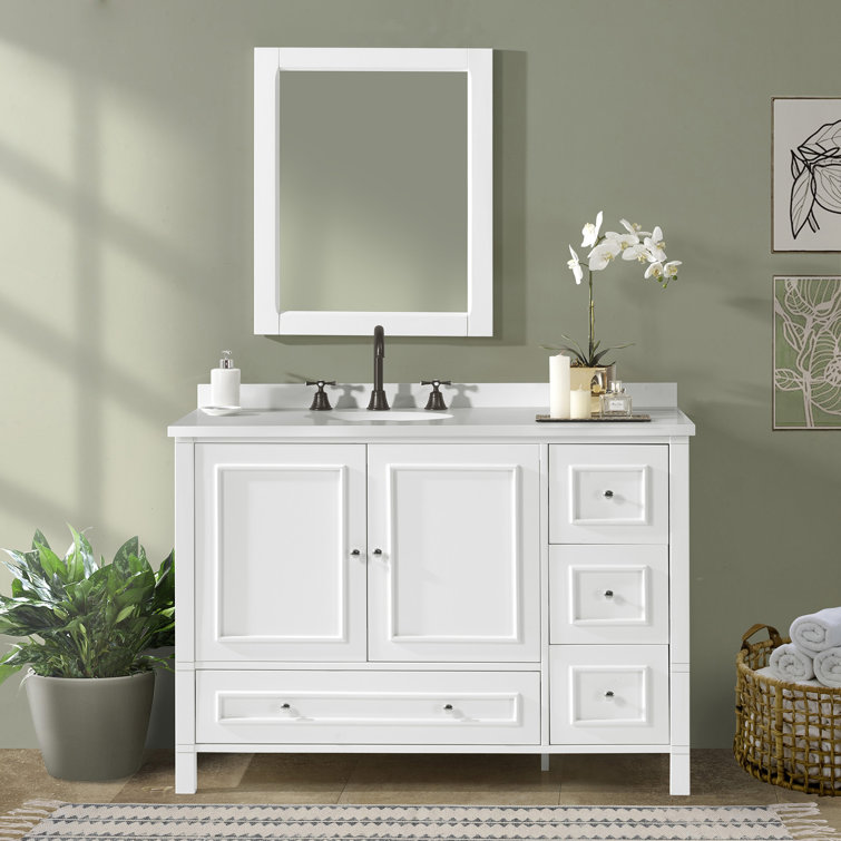 Williamsburg 48" White Pine Vanity Cabinet with Soft Close Drawers