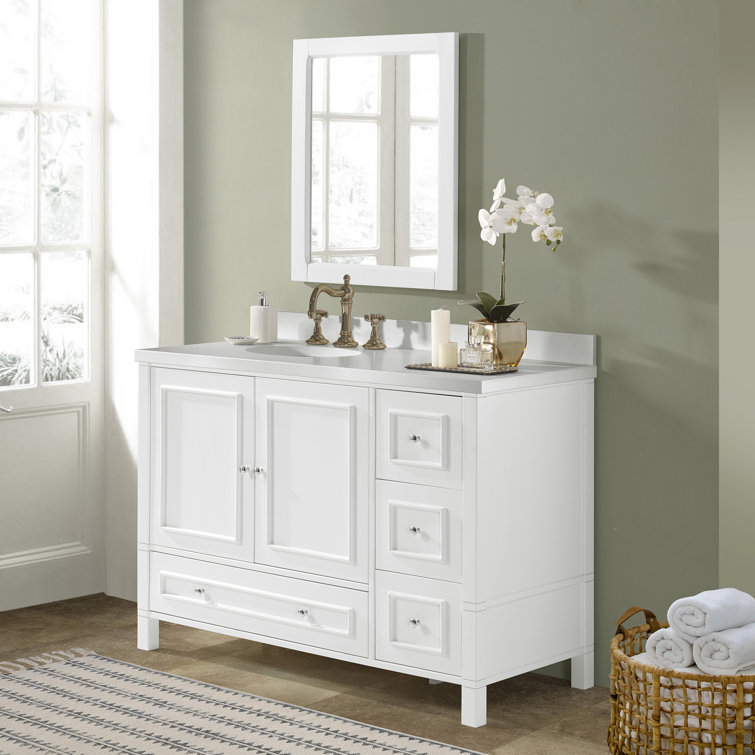 Williamsburg 48" White Pine Vanity Cabinet with Soft Close Drawers