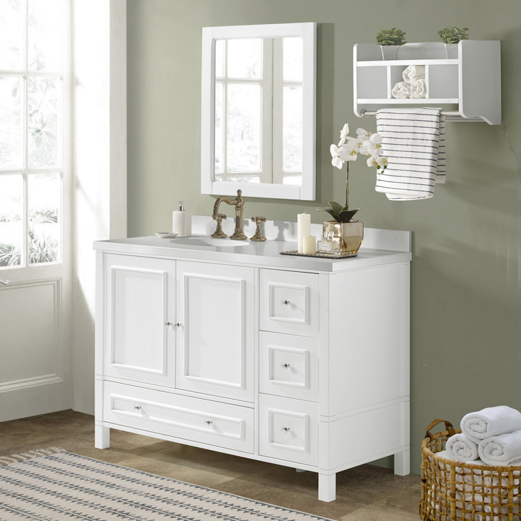 Williamsburg 48" White Pine Vanity Cabinet with Soft Close Drawers
