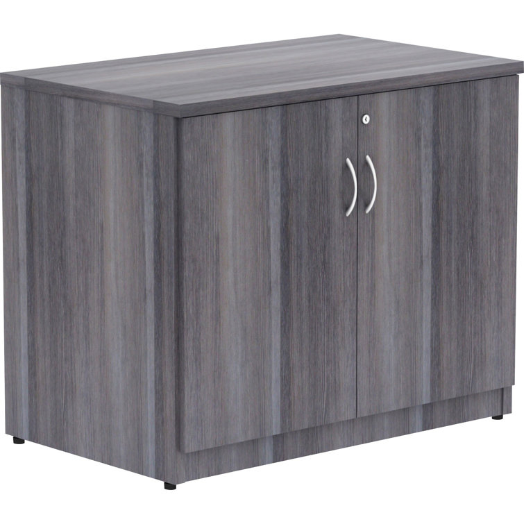 Essentials 36'' Espresso Melamine 2-Door Office Credenza with Adjustable Shelving