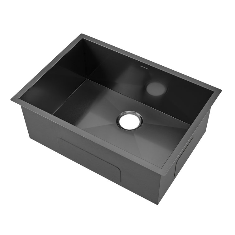 Tourner 27 x 19 Black Stainless Steel Single Basin Undermount Kitchen Sink