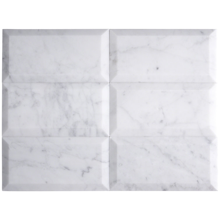 Carrara White Marble 3x6 Subway Wall Tile