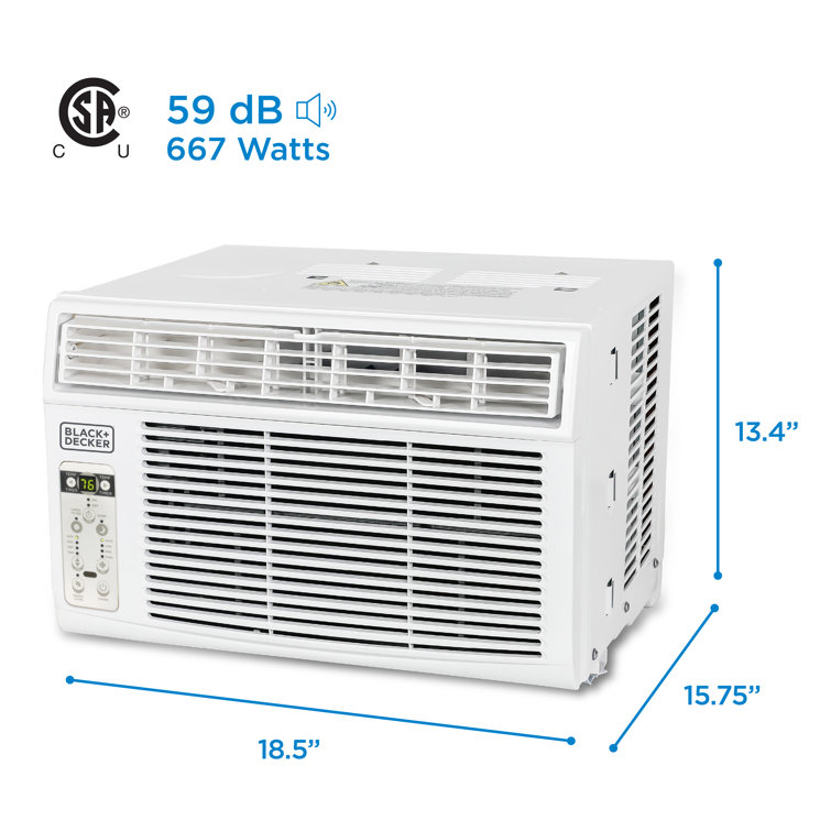 White 8000 BTU Window Air Conditioner with Remote Control