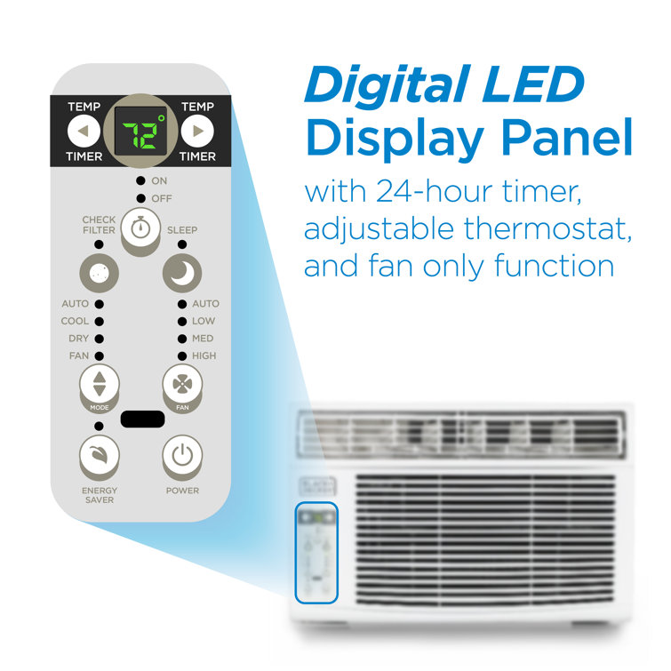 White 8000 BTU Window Air Conditioner with Remote Control