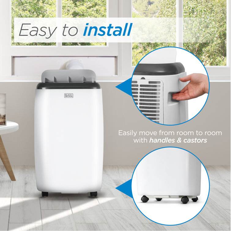 White Portable Air Conditioner with Remote and Sleep Mode