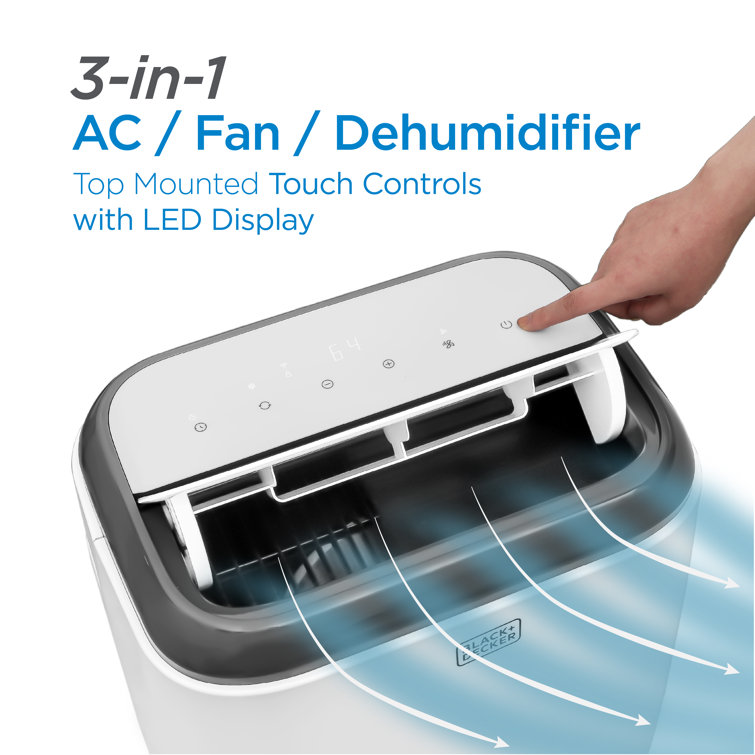 White Portable Air Conditioner with Remote and Sleep Mode