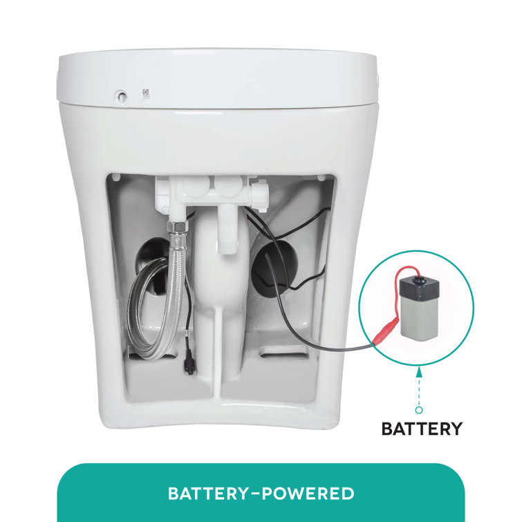 Modern White Elongated Dual-Flush High Efficiency Toilet