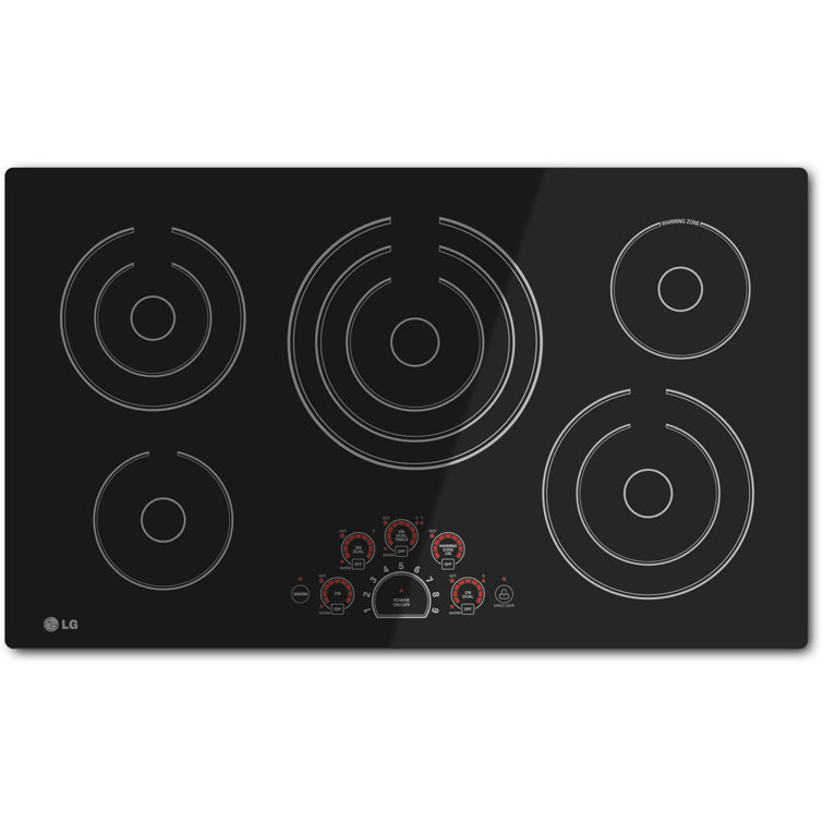 36" Black Ceramic Electric Cooktop with Touch Controls