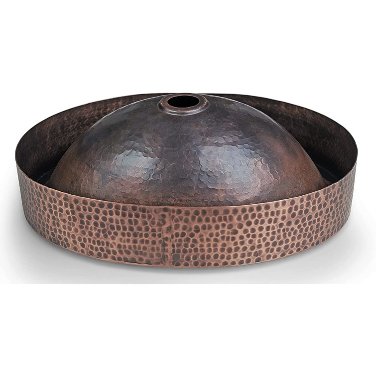 Hand Hammered Pure Copper Oval Undermount Bathroom Sink 17"