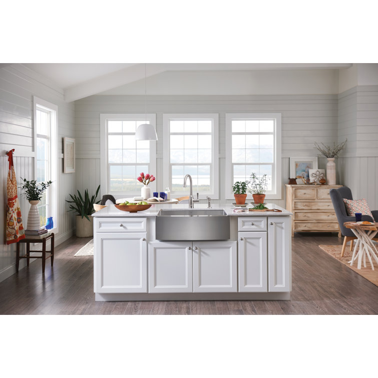 Moen 30" Stainless Steel Farmhouse Apron Front Single Bowl Sink
