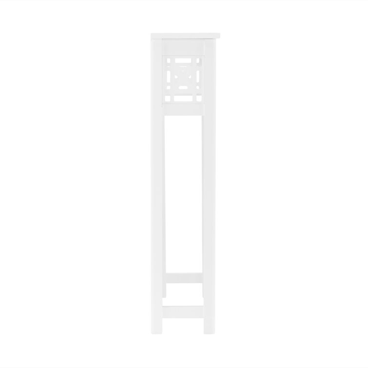 White Wood Adjustable Over-the-Toilet Shelf, 27"W x 37"H