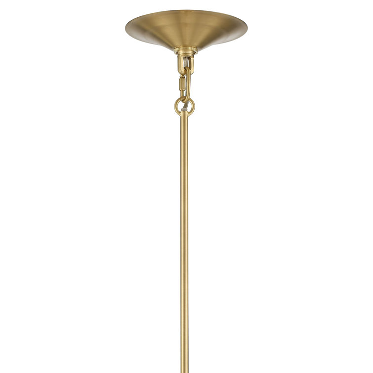 Starburst Brass Geometric Chandelier with Frosted Glass Shades
