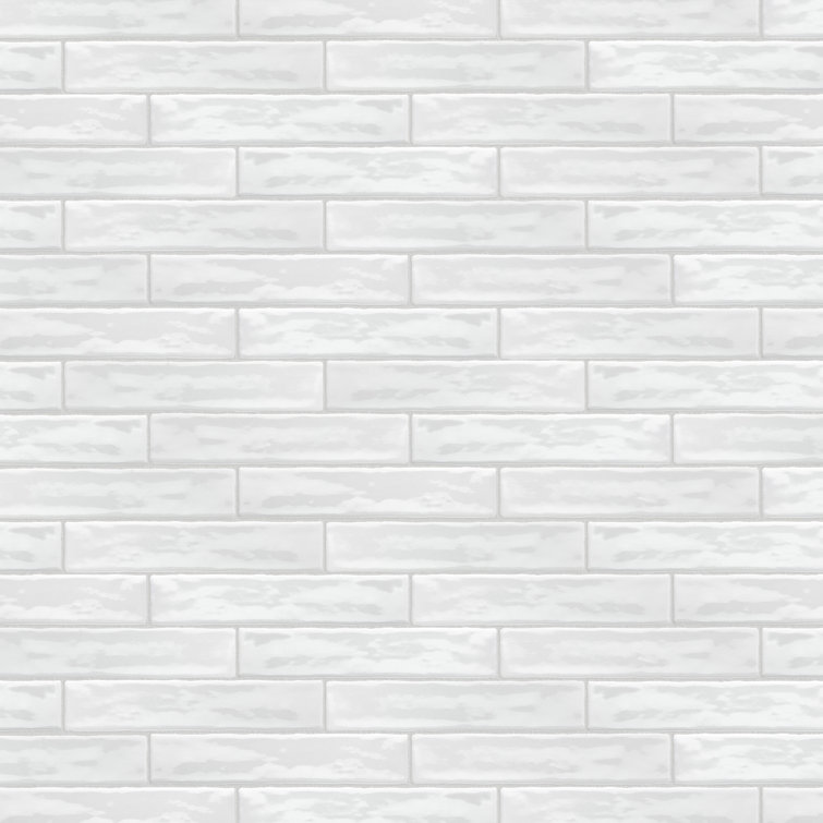 Glossy White 2" x 10" Ceramic Subway Wall Tile