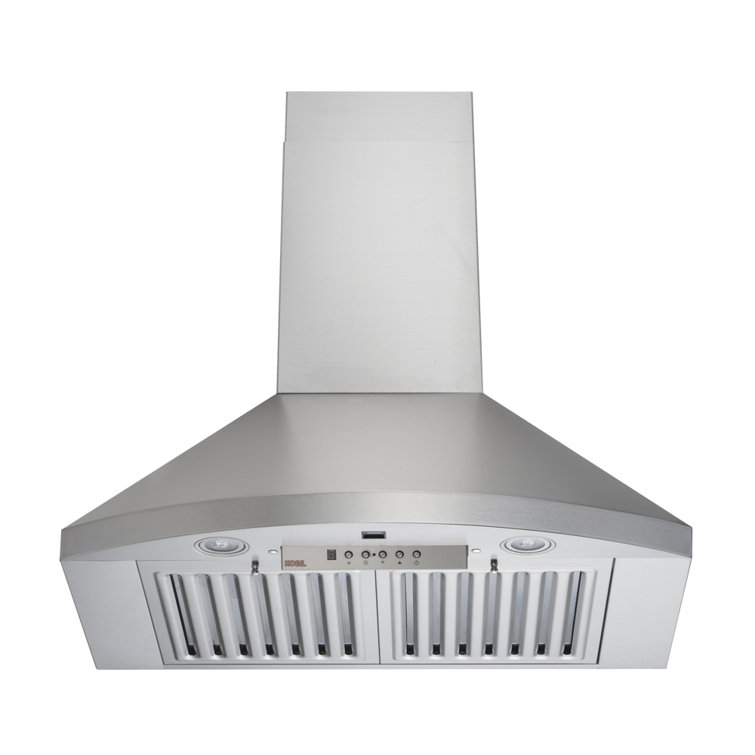 30-Inch Stainless Steel Wall Mounted Range Hood with LED Lights