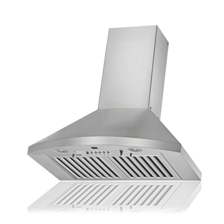 30-Inch Stainless Steel Wall Mounted Range Hood with LED Lights