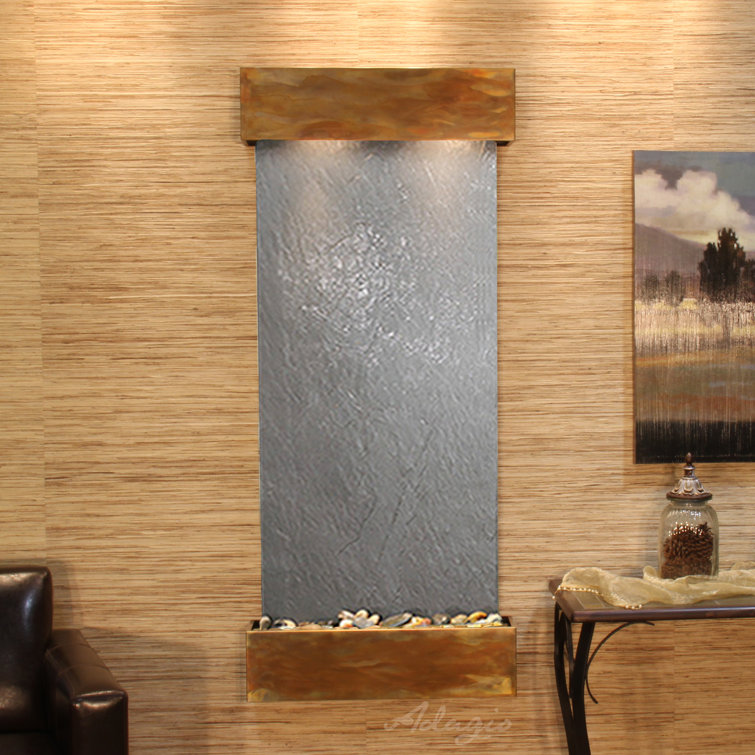 Rustic Copper and Black Featherstone Wall Fountain