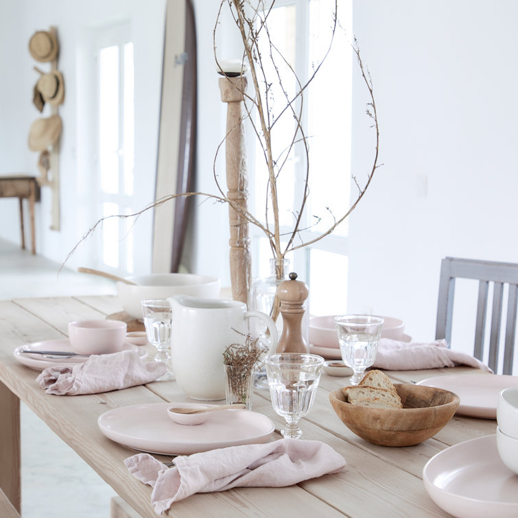 Salt Ceramic Footed Plate, Microwave and Freezer Safe