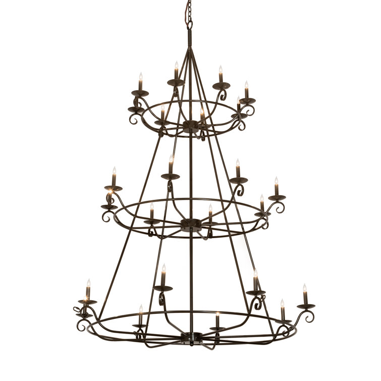 Timeless Bronze 24-Light Candle Chandelier