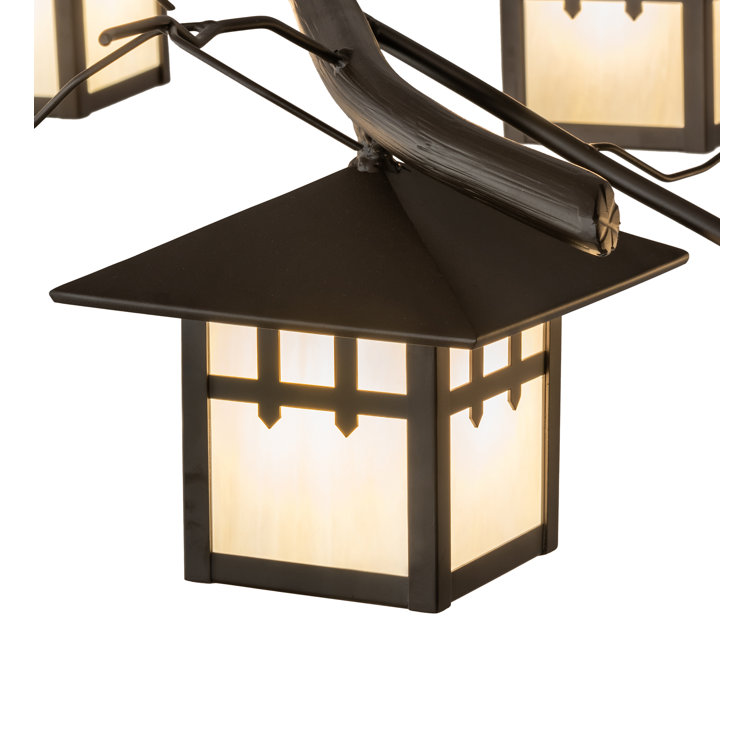 Winter Solstice Pine Branch 6-Light Oil Rubbed Bronze Chandelier