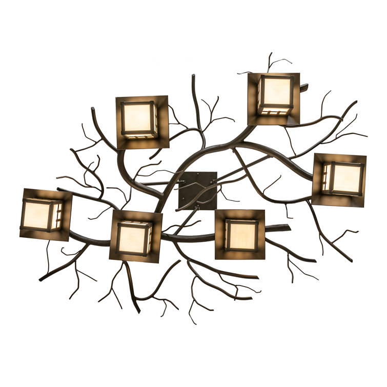 Winter Solstice Pine Branch 6-Light Oil Rubbed Bronze Chandelier