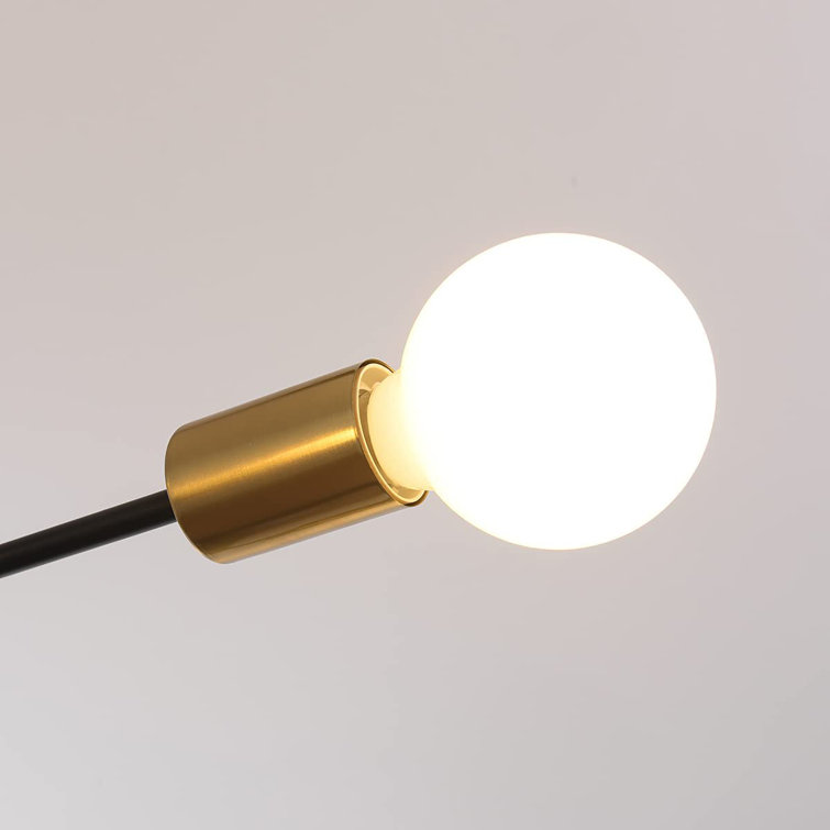 Black and Gold 6-Light Sputnik Chandelier