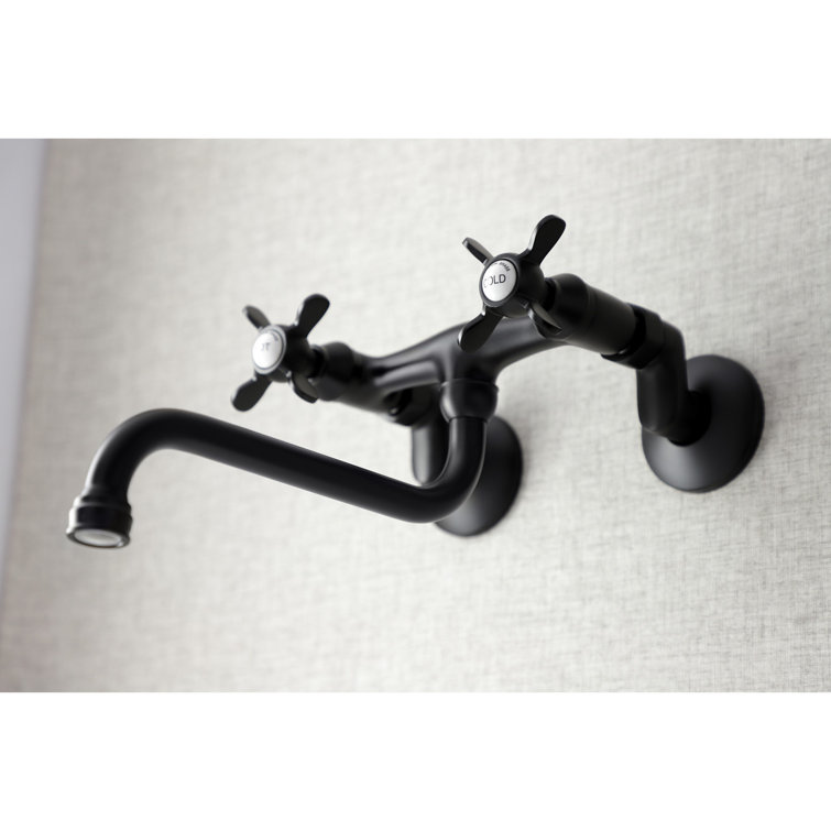 Essex Victorian-Inspired Chrome Wall-Mount Bathroom Faucet