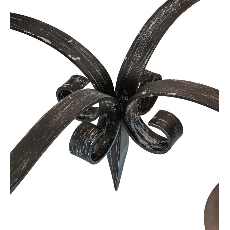 Antique Iron 8-Light Wrought Iron Candle Chandelier