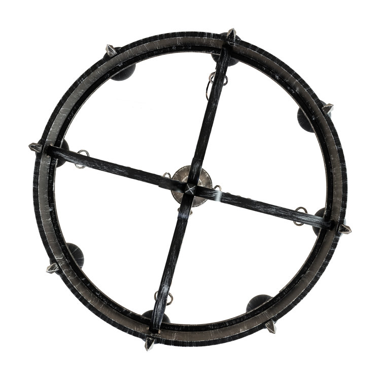 Antique Iron 8-Light Wrought Iron Candle Chandelier