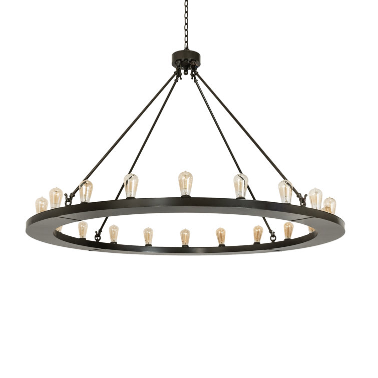 Timeless Bronze 20-Light Edison Bulb Chandelier