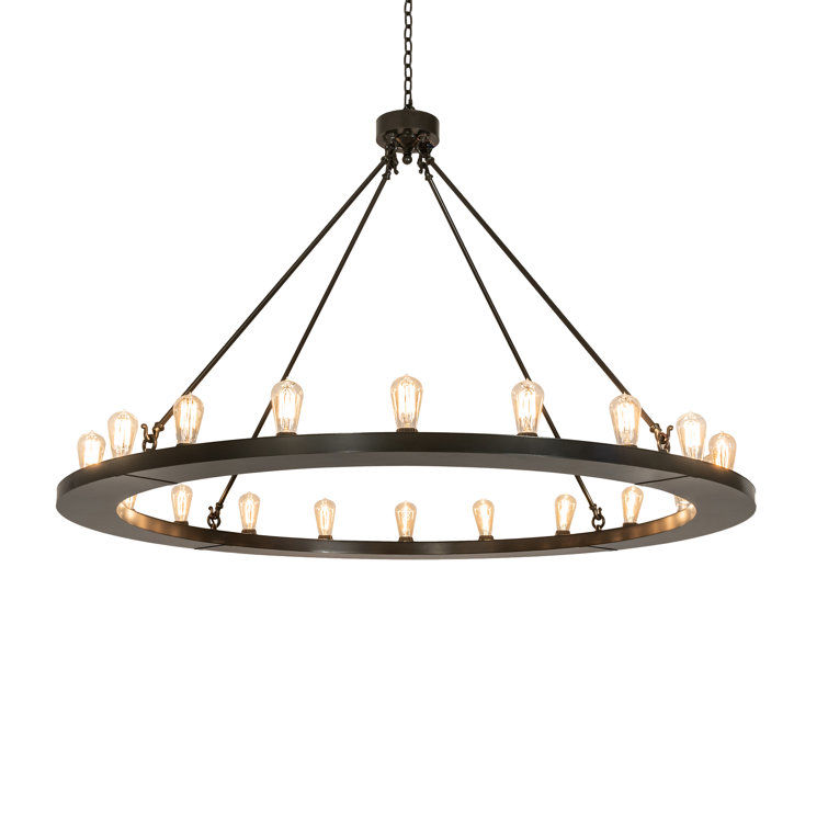 Timeless Bronze 20-Light Edison Bulb Chandelier