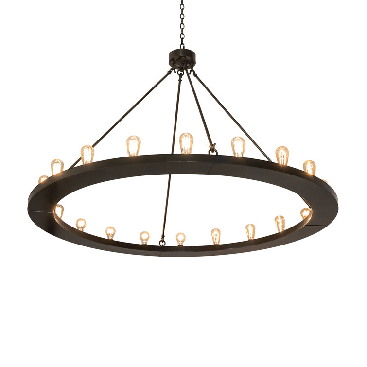 Timeless Bronze 20-Light Edison Bulb Chandelier