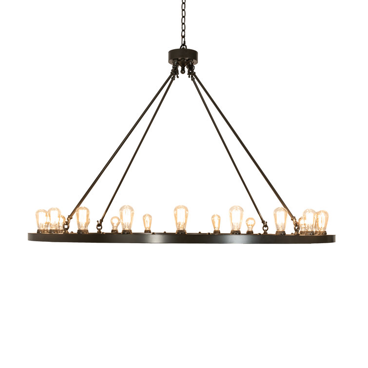 Timeless Bronze 20-Light Edison Bulb Chandelier