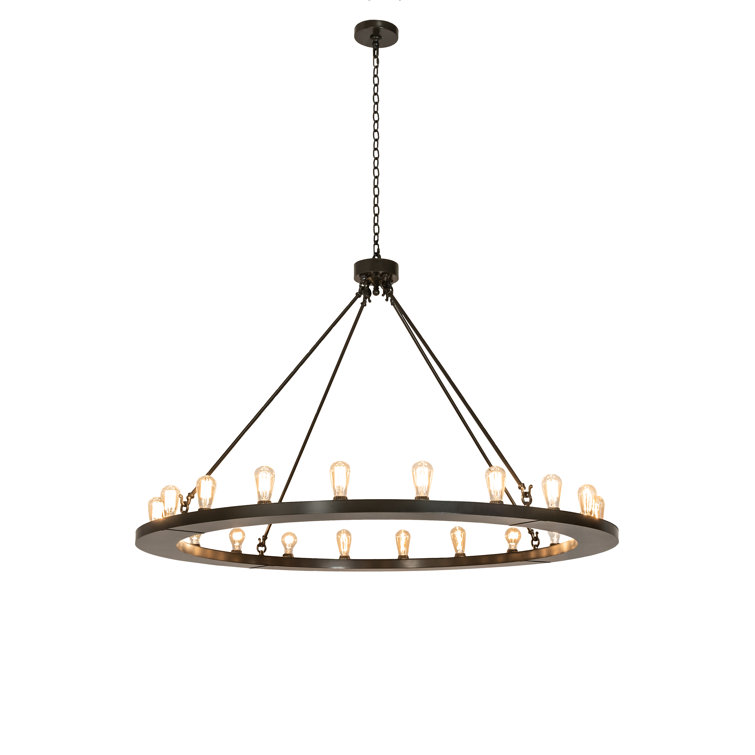Timeless Bronze 20-Light Edison Bulb Chandelier