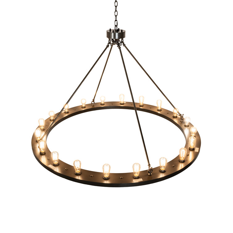 Timeless Bronze 20-Light Edison Bulb Chandelier