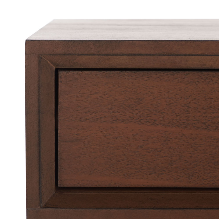 Retro Chic Hawthorn Brown Wood 3-Drawer Writing Desk