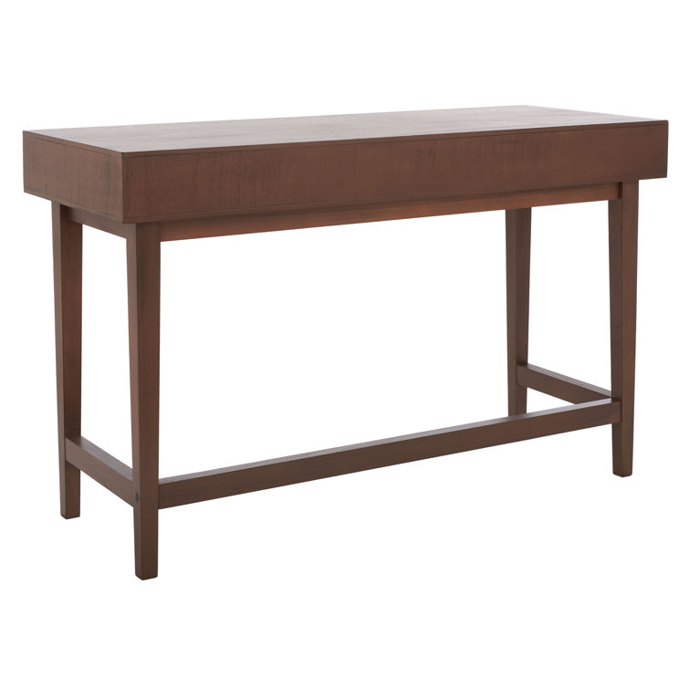 Retro Chic Hawthorn Brown Wood 3-Drawer Writing Desk