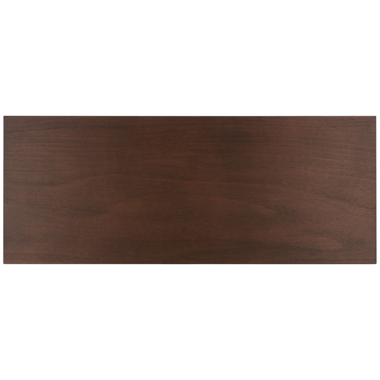 Retro Chic Hawthorn Brown Wood 3-Drawer Writing Desk