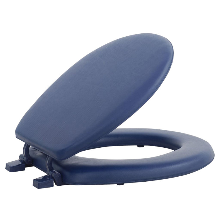 Fantasia Navy Blue Soft Vinyl Round Toilet Seat