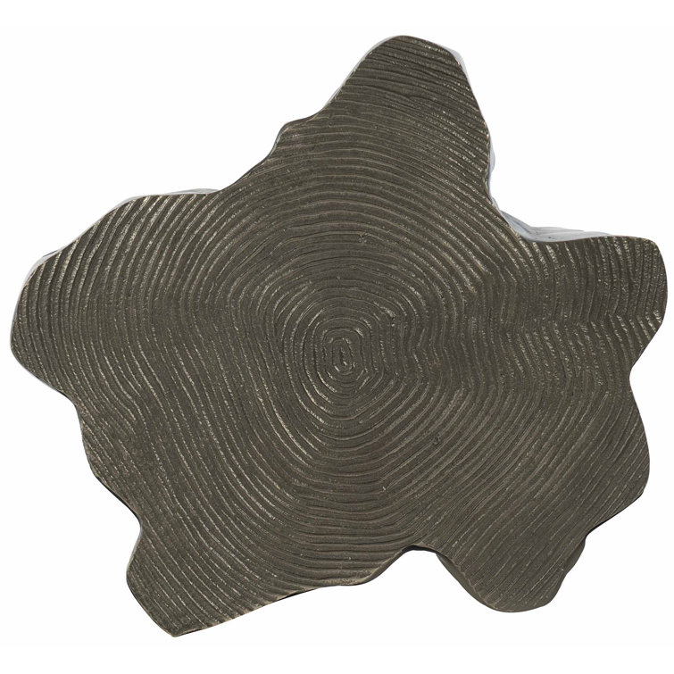 Elba Graphite Finish Free Form Cast Aluminum Accent Table