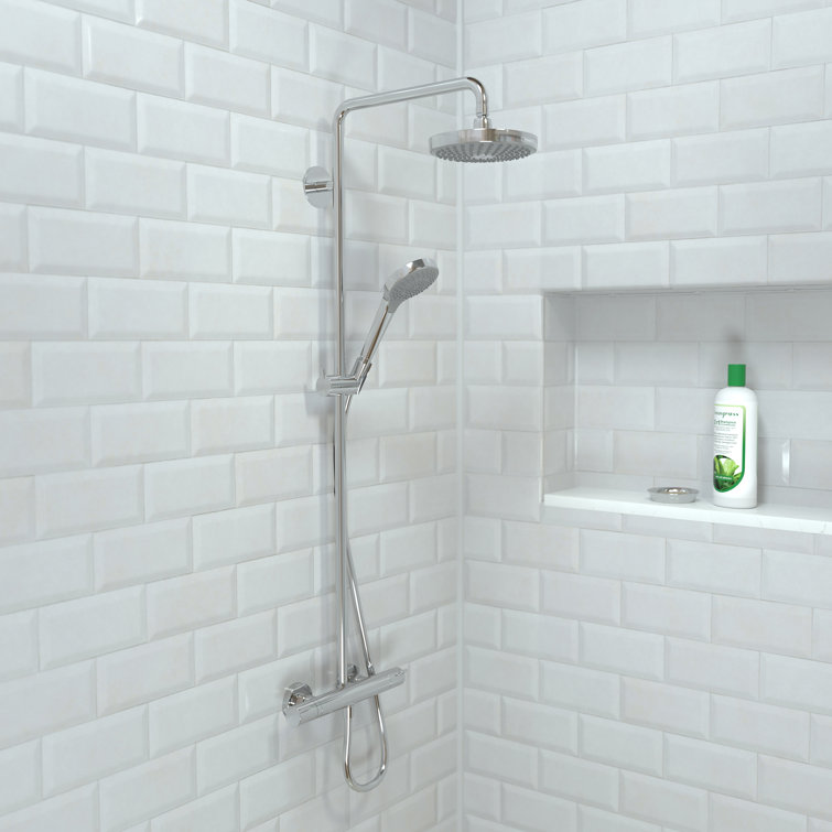 Chrome Adjustable Height Multi-Head Shower System