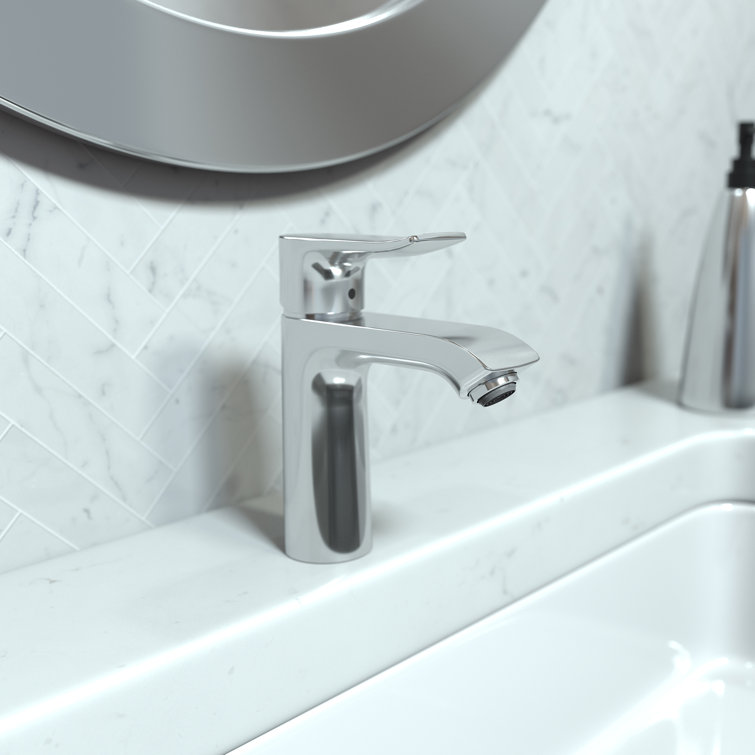 Sleek Modern Chrome Single Hole Brass Bathroom Faucet