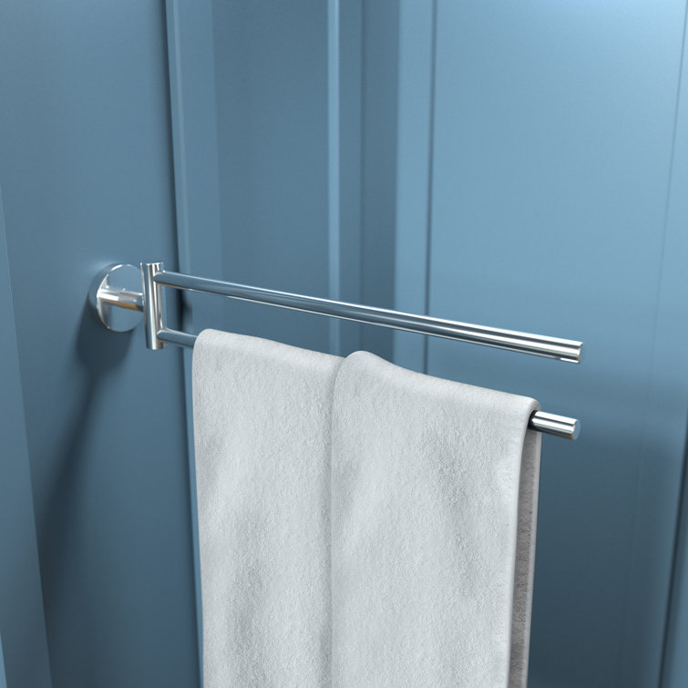 Brushed Nickel Double Wall Mounted Towel Bar