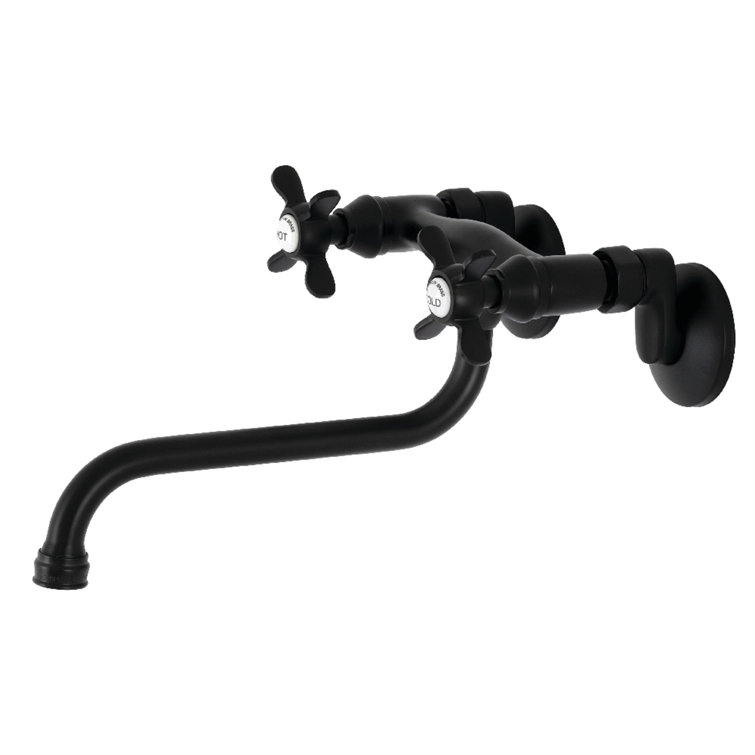 Essex Victorian-Inspired Chrome Wall-Mount Bathroom Faucet