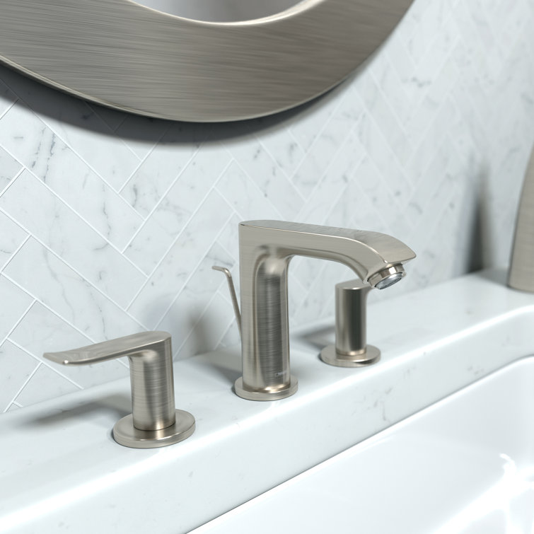 Elegant 18" Brushed Nickel Modern Bathroom Faucet