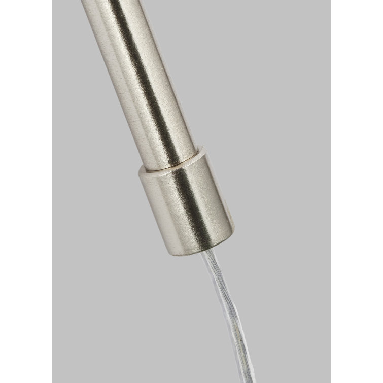 Clark Brushed Nickel 1-Light Outdoor Wall Sconce with White Linen Shade