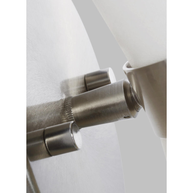 Clark Brushed Nickel 1-Light Outdoor Wall Sconce with White Linen Shade