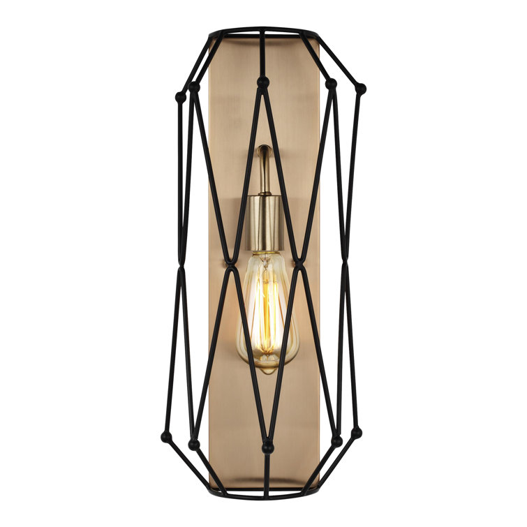 Zarra 1-Light Satin Brass Outdoor Wall Sconce
