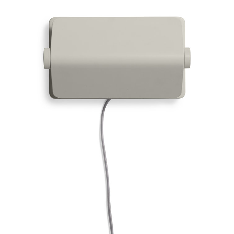 Putty Gray Metal Pivoting Shade Sconce